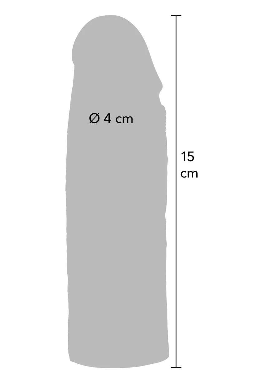 Tekutý silikónový návlek na penis 15 cm