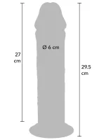 Luxusný dvojitý hustý hrubý Dong TPE 29,5 cm — obrázok 4