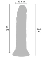 Realistický tekutý silikónový dong 20,5 cm — obrázok 2