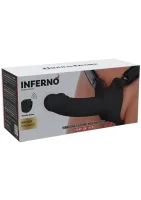 Vibračný silikónový strapon na penis s dutým penisom 16 cm — obrázok 12