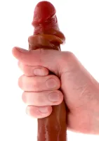 Silikónový dvojitý penis predkožky 35 cm — obrázok 7
