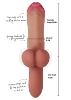 Vibračné dildo Pierced Punisher z tekutého silikónu — obrázok 6
