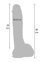 Extrémne XXL dildo z PVC 28 cm — obrázok 4