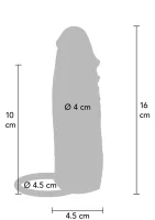 Silikónový návlek na penis Hydrated Skin, vibračný, 16 cm — obrázok 2