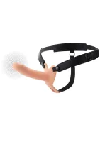 Vibračný silikónový strapon na penis s dutým penisom 16 cm — obrázok 6
