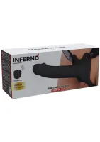 Vibračný silikónový strapon na penis s dutým penisom 18 cm — obrázok 11