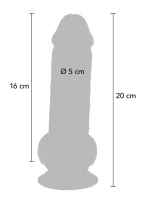 Luxusné hrubé dildo s dvojitou hustotou TPE 20 cm — obrázok 4