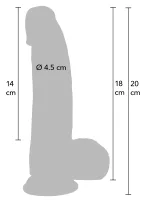 Realistické dildo z tekutého silikónu 18 cm — obrázok 2