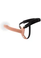 Vibračný silikónový strapon na penis s dutým penisom 20 cm — obrázok 7