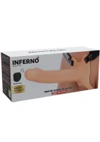 Vibračný silikónový strapon na penis s dutým penisom 20 cm — obrázok 3
