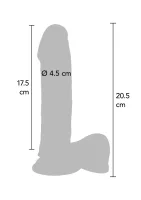 Dildo s dvojitou hustotou TPE 20 cm — obrázok 2