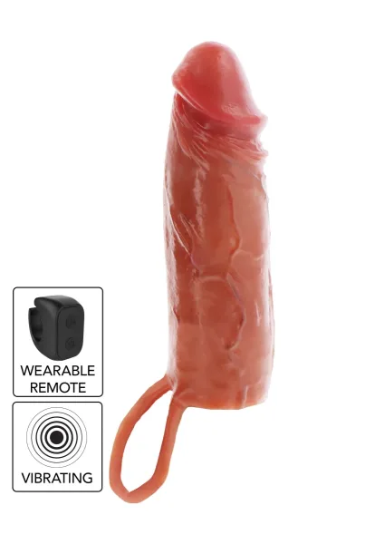 Hydrated Skin Penis Silicone Sleeve Vibrating 16 cm