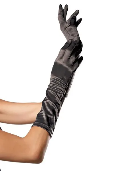 Elbow Length Satin Gloves