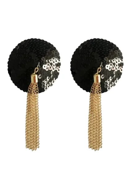 Sequin Nipple Covers with Chain