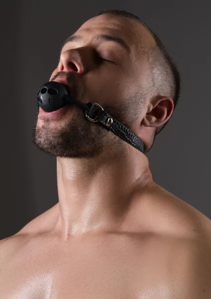 Croc-Embossed Ball Gag